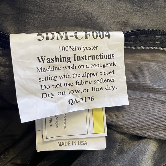 GT Ventures Gray 4’ Round Beanbag Cover 5DM-CF004 - Picture 3 of 11